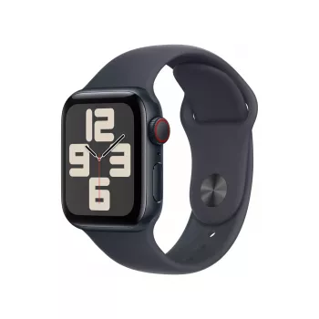 Smartwatch Apple Watch SE GPS + Cellular 40 mm Midnight Aluminiumgehäuse mit Midnight Sportarmband – S/M