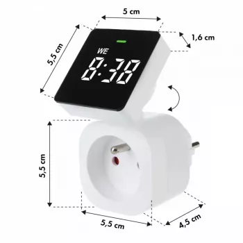 Digitale Zeitschaltuhr GreenBlue GB610E, max. Last 16A, IP20, programmierbare Ein-/Aus-Zyklen