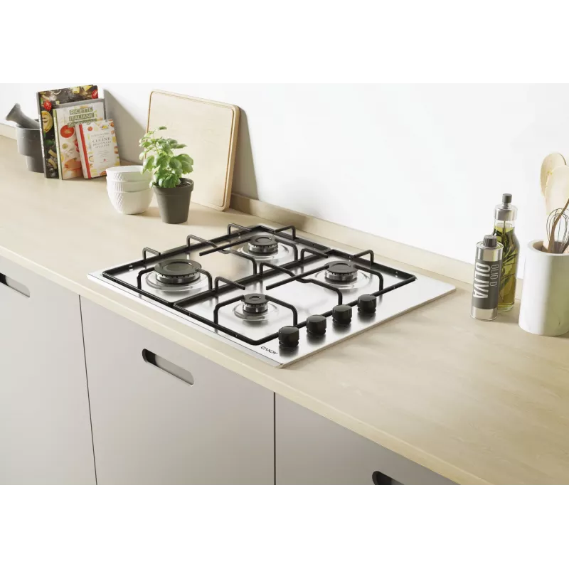 Candy Smart CHW6LBX/4U Edelstahl Einbau 60 cm Gas 4 Zone(n)