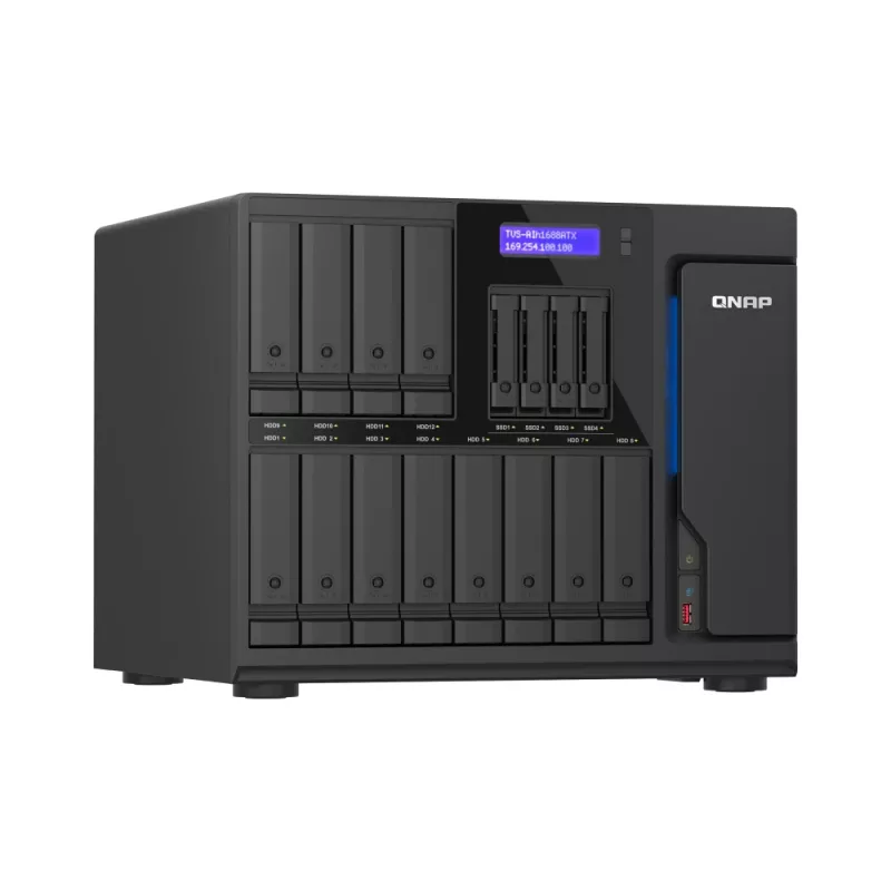 QNAP TVS-AIH1688ATX-U7-32G NAS/Speicherserver Tower 32 GB DDR5 0 TB QuTS hero Black