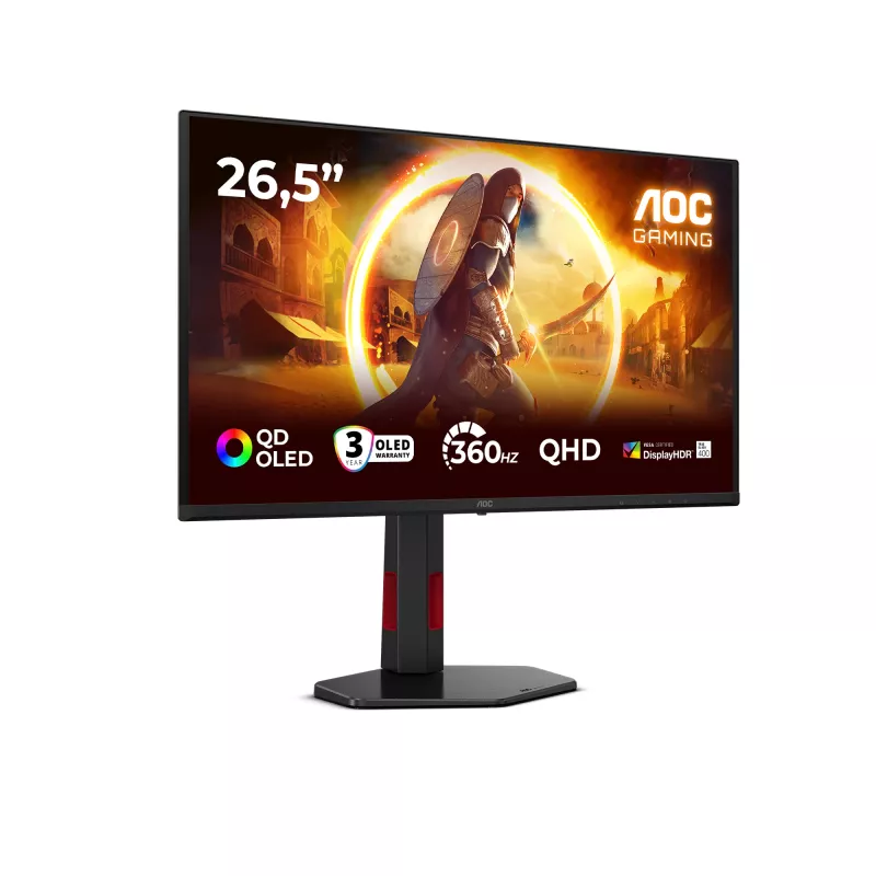 AOC G4 Q27G4SDR Computermonitor 67,3 cm (26,5 Zoll) 2560 x 1440 Pixel Quad HD QD-OLED Schwarz, Rot