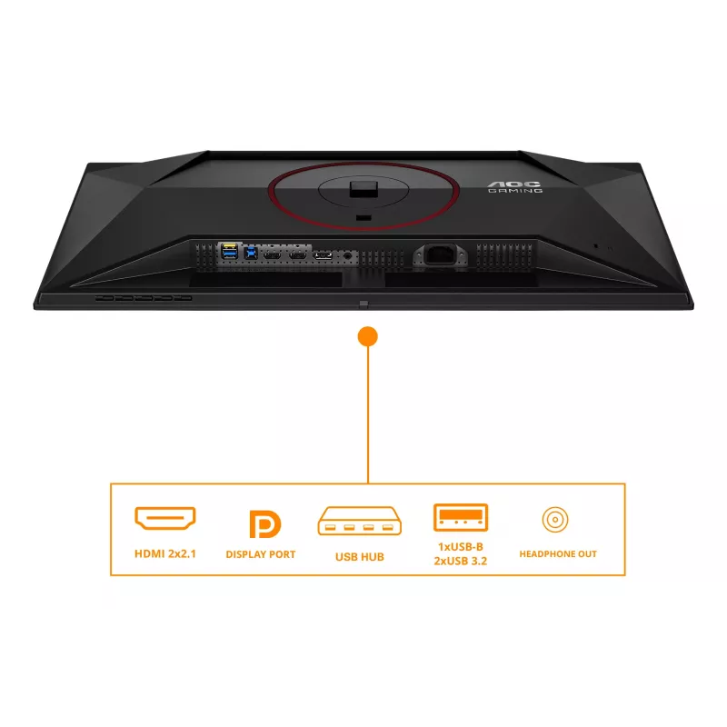 AOC G4 Q27G4SDR Computermonitor 67,3 cm (26,5 Zoll) 2560 x 1440 Pixel Quad HD QD-OLED Schwarz, Rot