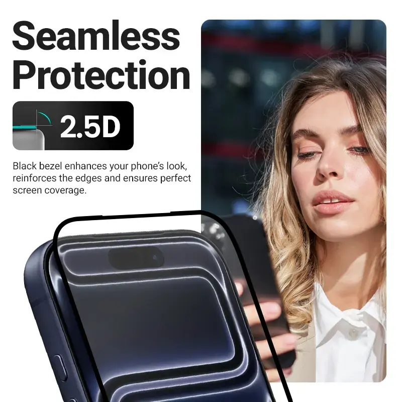 Displayschutzfolie aus gehärtetem Glas Crong EasyShield 2-Pack für iPhone 17 / 17 Pro / 16 Pro, Aluminosilikat, glänzend