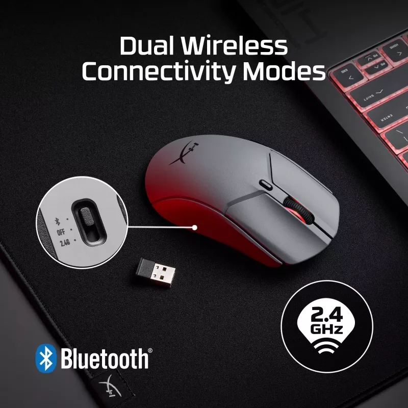 HyperX Pulsefire Haste 2 Pro - 4K Wireless Gaming-Maus