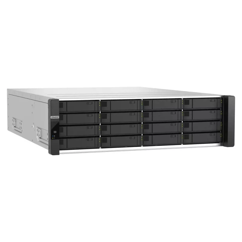 QNAP ES1686dc R2 NAS Rack (3U) Intel® Xeon® D D-2142IT 48 GB DDR4 0 TB QNAP QES Schwarz, Grau