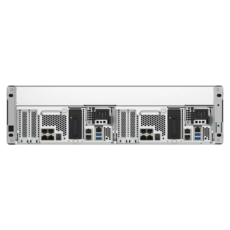 QNAP ES1686dc R2 NAS Rack (3U) Intel® Xeon® D D-2142IT 48 GB DDR4 0 TB QNAP QES Schwarz, Grau