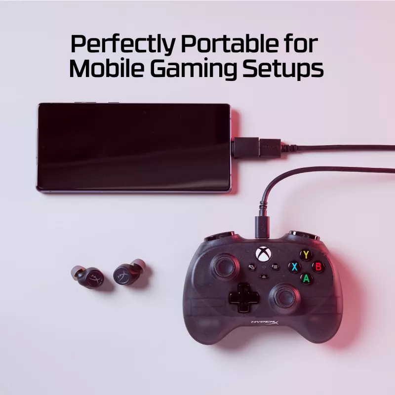 HyperX Clutch Tanto Mini WD Gaming Controller, Joystick, Xbox, Xbox One, Kabelgebunden, USB, Schwarz, 2,95 m