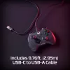 HyperX Clutch Tanto Mini WD Gaming Controller, Joystick, Xbox, Xbox One, Kabelgebunden, USB, Schwarz, 2,95 m