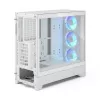 Fractal Design Pop 2 Air White TG RGB Midi Tower PC-Gehäuse – ATX/Micro-ATX/Mini-ITX, gehärtetes Glas, 3x120-mm-Frontlüfter