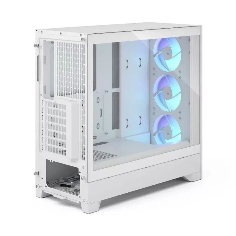 Fractal Design Pop 2 Air White TG RGB Midi Tower PC-Gehäuse – ATX/Micro-ATX/Mini-ITX, gehärtetes Glas, 3x120-mm-Frontlüfter