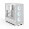 Fractal Design Pop 2 Air White TG RGB Midi Tower PC-Gehäuse – ATX/Micro-ATX/Mini-ITX, gehärtetes Glas, 3x120-mm-Frontlüfter