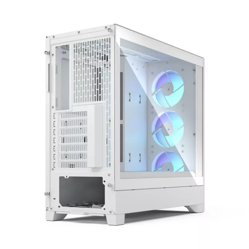 Fractal Design Pop 2 Air White TG RGB Midi Tower PC-Gehäuse – ATX/Micro-ATX/Mini-ITX, gehärtetes Glas, 3x120-mm-Frontlüfter