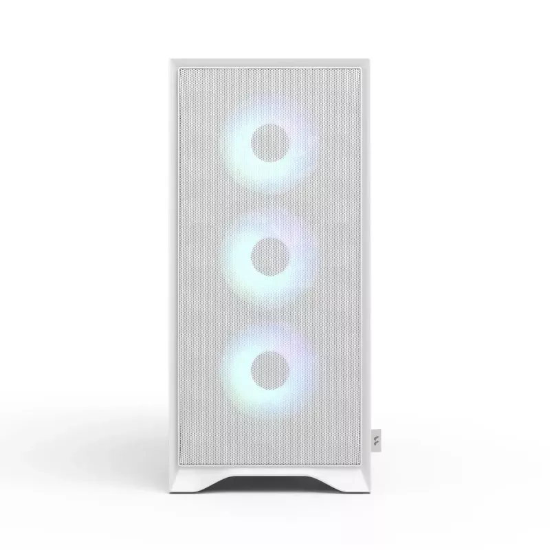 Fractal Design Pop 2 Air White TG RGB Midi Tower PC-Gehäuse – ATX/Micro-ATX/Mini-ITX, gehärtetes Glas, 3x120-mm-Frontlüfter
