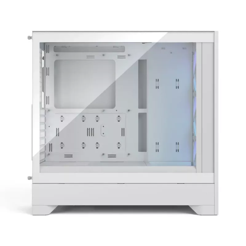 Fractal Design Pop 2 Air White TG RGB Midi Tower PC-Gehäuse – ATX/Micro-ATX/Mini-ITX, gehärtetes Glas, 3x120-mm-Frontlüfter