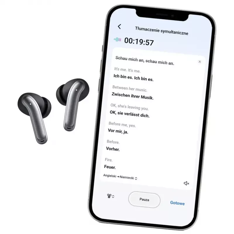 Kabellose In-Ear-Kopfhörer Audiocore AC591 PRO — hybrides ANC, ENC, 6 Mikrofone, USB‑C-Ladung, bis zu 9 Std. Wiedergabe, Tuya-kompatibel, schwarz