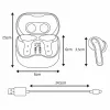 Kabellose In-Ear-Kopfhörer Audiocore AC591 PRO — hybrides ANC, ENC, 6 Mikrofone, USB‑C-Ladung, bis zu 9 Std. Wiedergabe, Tuya-kompatibel, schwarz