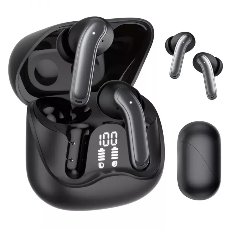 Kabellose In-Ear-Kopfhörer Audiocore AC591 PRO — hybrides ANC, ENC, 6 Mikrofone, USB‑C-Ladung, bis zu 9 Std. Wiedergabe, Tuya-kompatibel, schwarz