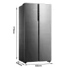 Midea MDRS619FIE46 Side-by-Side-Kühlschrank 460 L