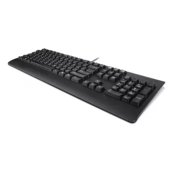 Kabelgebundene Full-Size-USB-Tastatur Lenovo 4Y41R64588 — US-Englisch, 104 Tasten, Kolbenschalter, 2 m Kabel, Schwarz