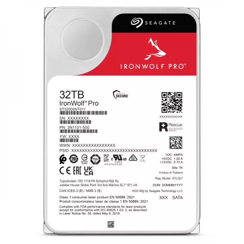 Seagate IronWolf Pro ST32000NT000 interne Festplatte 32 TB 7200 U/min 3,5 Zoll Serial ATA III