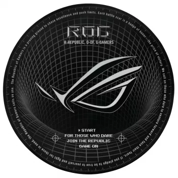 Bodenschutzmatte ASUS ROG Cosmic Mat II OS111, rund, Durchmesser 117 cm, für Gaming- oder Bürostuhl
