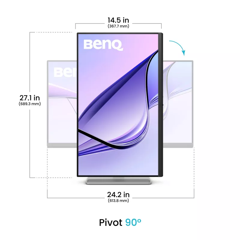 27 Zoll BenQ MA270UP IPS Computermonitor 3840 x 2160 4K Ultra HD, 5 ms, 450 cd/m², USB-C, integrierte Lautsprecher, VESA, Weiß