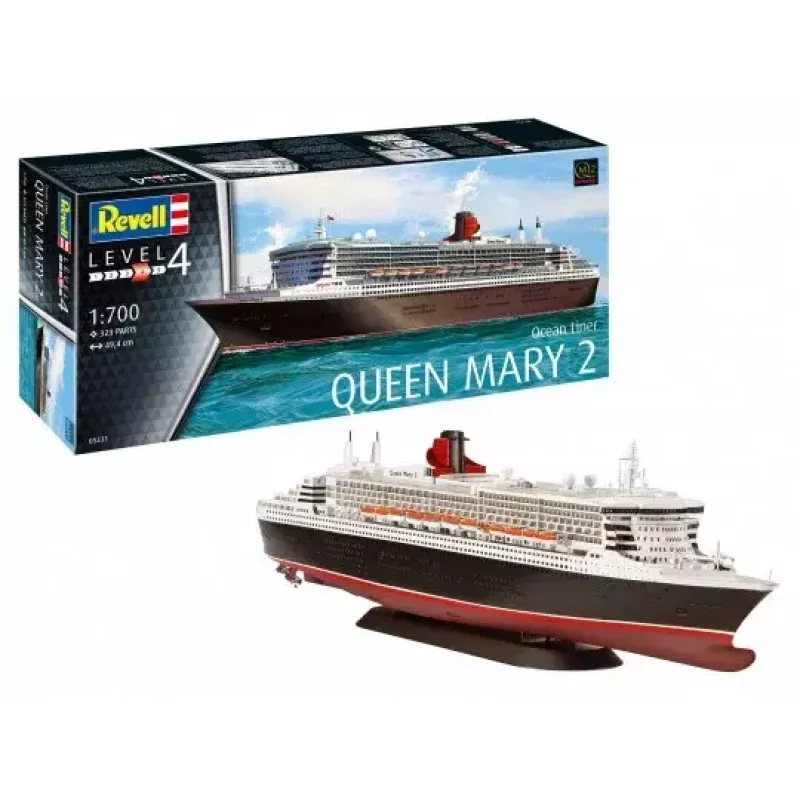 Passagierschiff-Modell REVELL Queen Mary 2 Bausatz, Maßstab 1:700