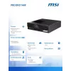 Desktop PC MSI PRO DP21 14M-243BEU — Intel Core i5-14400, Wi‑Fi, Bluetooth, Schwarz