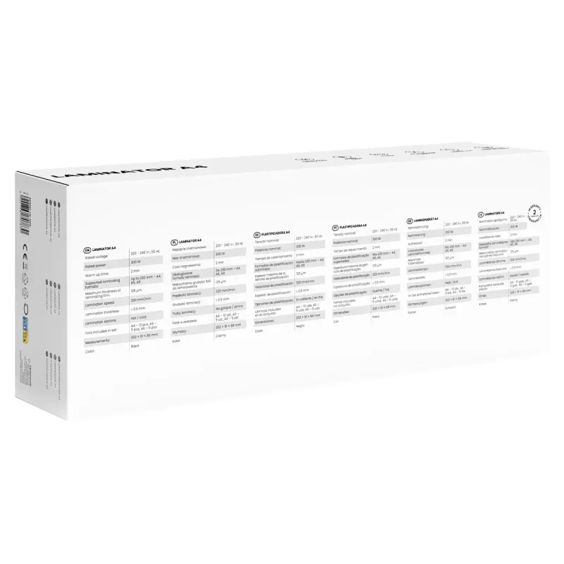 Kalt-/Heißlaminiergerät SAVIO LR-01/B — max. Laminierbreite 230 mm, 320 mm/min, 300 W, schwarz