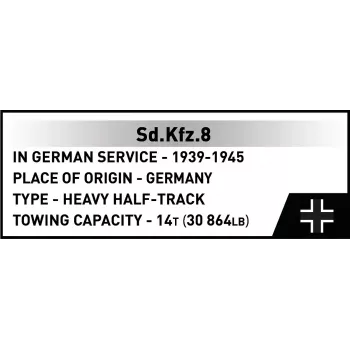 Cobi Blocks Sd.Kfz.8 mit 8,8 cm Flak 36 Baukasten, 975 Teile