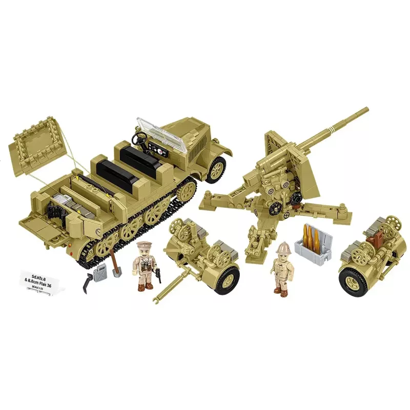 Cobi Blocks Sd.Kfz.8 mit 8,8 cm Flak 36 Baukasten, 975 Teile