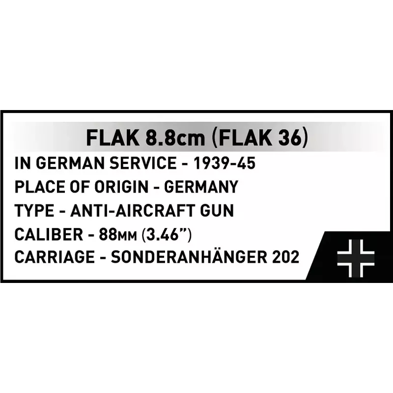 Cobi Blocks Sd.Kfz.8 mit 8,8 cm Flak 36 Baukasten, 975 Teile
