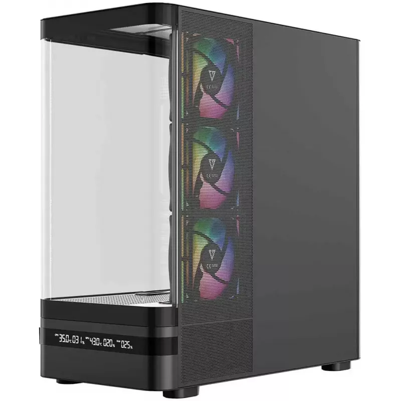 Computergehäuse MODECOM VOLCANO AQ200 ARGB MIDI schwarz