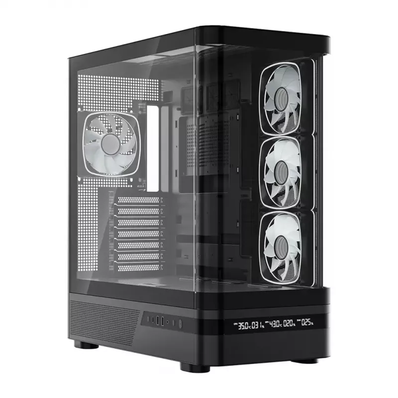 Computergehäuse MODECOM VOLCANO AQ200 ARGB MIDI schwarz
