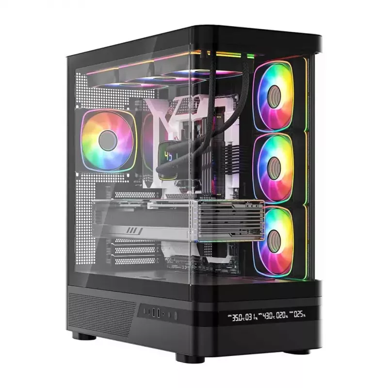 Computergehäuse MODECOM VOLCANO AQ200 ARGB MIDI schwarz