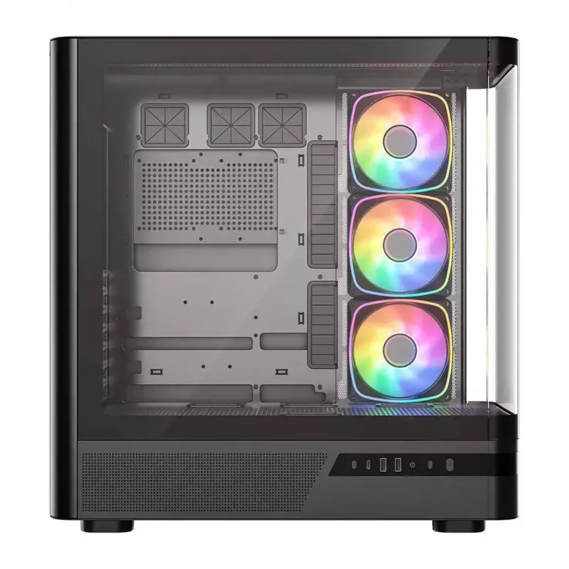 Computergehäuse MODECOM VOLCANO AQ200 ARGB MIDI schwarz