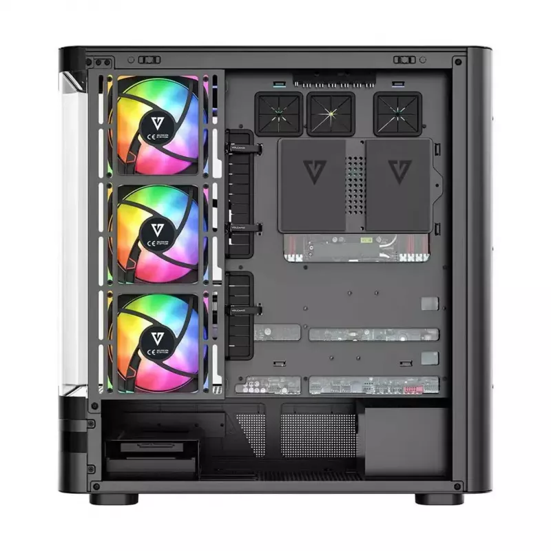 Computergehäuse MODECOM VOLCANO AQ200 ARGB MIDI schwarz