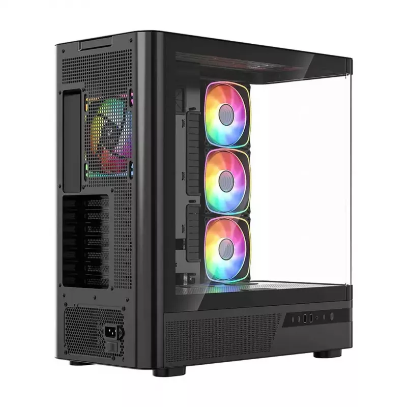 Computergehäuse MODECOM VOLCANO AQ200 ARGB MIDI schwarz