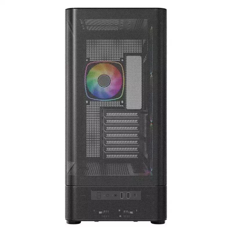 PC-Gehäuse MODECOM VOLCANO AQ400 ARGB MIDI Schwarz — MODECOM MC-A-AQ400-4FA-B