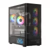 PC-Gehäuse MODECOM VOLCANO AQ400 ARGB MIDI Schwarz — MODECOM MC-A-AQ400-4FA-B