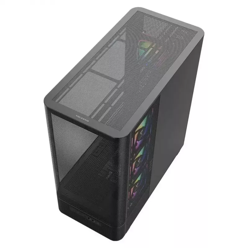 PC-Gehäuse MODECOM VOLCANO AQ400 ARGB MIDI Schwarz — MODECOM MC-A-AQ400-4FA-B