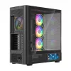 PC-Gehäuse MODECOM VOLCANO AQ400 ARGB MIDI Schwarz — MODECOM MC-A-AQ400-4FA-B