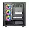 PC-Gehäuse MODECOM VOLCANO AQ400 ARGB MIDI Schwarz — MODECOM MC-A-AQ400-4FA-B