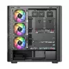 PC-Gehäuse MODECOM VOLCANO AQ400 ARGB MIDI Schwarz — MODECOM MC-A-AQ400-4FA-B