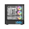 PC-Gehäuse MODECOM VOLCANO AQ400 ARGB MIDI Schwarz — MODECOM MC-A-AQ400-4FA-B