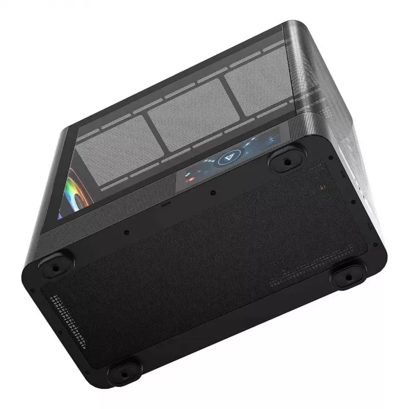 PC-Gehäuse MODECOM VOLCANO AQ400 ARGB MIDI Schwarz — MODECOM MC-A-AQ400-4FA-B