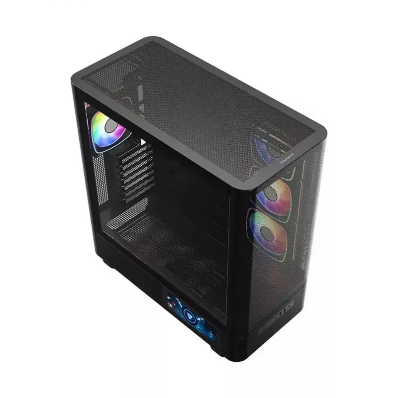 PC-Gehäuse MODECOM VOLCANO AQ400 ARGB MIDI Schwarz — MODECOM MC-A-AQ400-4FA-B