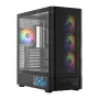 PC-Gehäuse MODECOM VOLCANO AQ400 ARGB MIDI Schwarz — MODECOM MC-A-AQ400-4FA-B