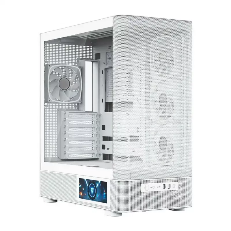 MODECOM VOLCANO AQ400 ARGB MIDI Tower Computergehäuse, weiß