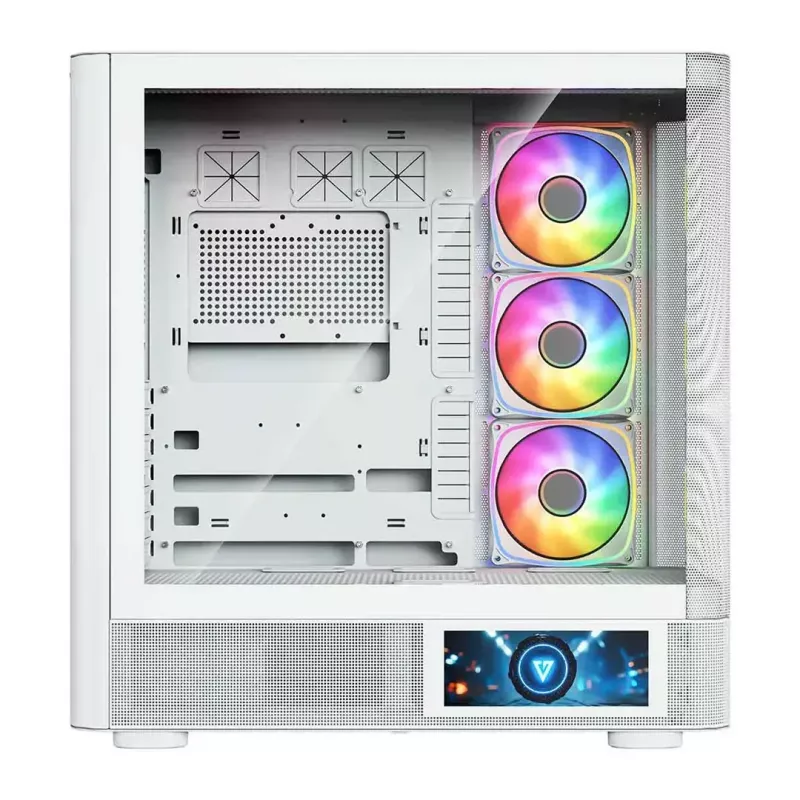 MODECOM VOLCANO AQ400 ARGB MIDI Tower Computergehäuse, weiß